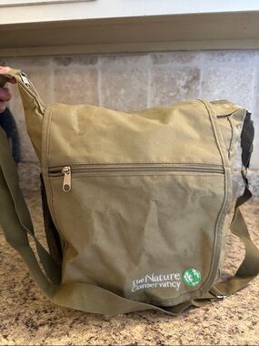 Tan The Nature Conservancy  Crossbody Messenger Bag